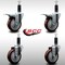 Service Caster 4'' SS Maroon Poly Swivel 1-1/8'' Expanding Stem Caster Set 2 Total Lock Brakes, 4PK SCC-SSEXTTL20S414-PPUB-MRN-2-S-2-118 - alternate 4